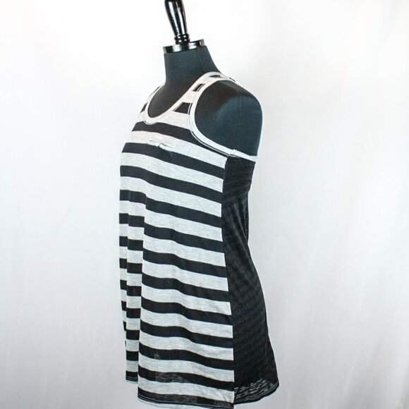 Xhilaration Racer Back Tank Top Stripes Bl… - Picture 2 of 4
